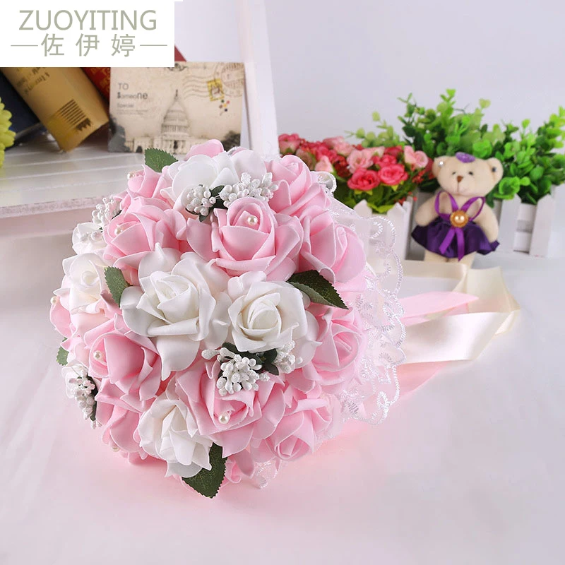 Свадебный букет невесты ZUOYITING из ПЭ розы пеноматериала с имитацией