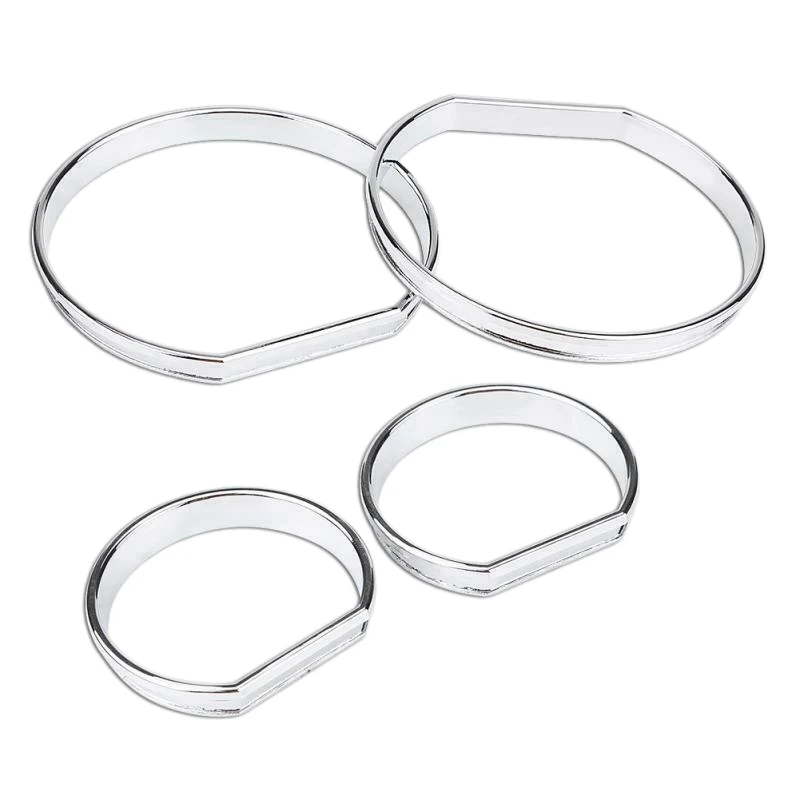 

4Pcs Car Front Dashboard Speedometer Gauge Decoration Frame Dial Rings Trim