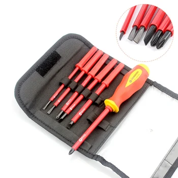 

MYLB-PENGGONG 7 in 1 Multifunction Screwdriver Set Magnetic Silica gel+steel Screw Driver Slotted Phillips Screwdrivers Hand T