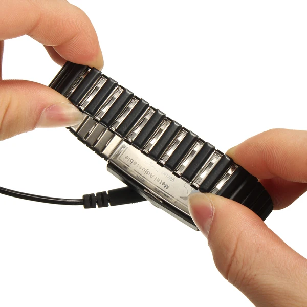 Pesonal защитный Антистатический ESD регулируемый ремешок на запястье разрядный ремень наземный металлический браслет