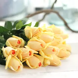 22 шт./лот смешанные Цвет Искусственные цветы розы реального сенсорный букет роз цветы для украшения дома