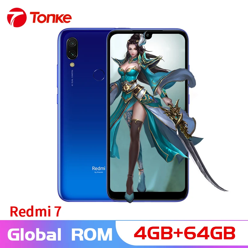 Xiaomi Redmi 7 смартфон с восьмиядерным процессором Snapdragon 632 ОЗУ 4 Гб ПЗУ 64 ГБ 19 9 экран 12
