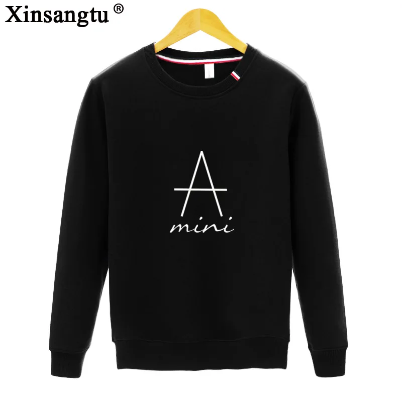 

Xinsangtu Casual Hoodies 2017 Women Fashion Letter Printed Sweatshirt Solid Color Pullover Tops Hoodie For Woman