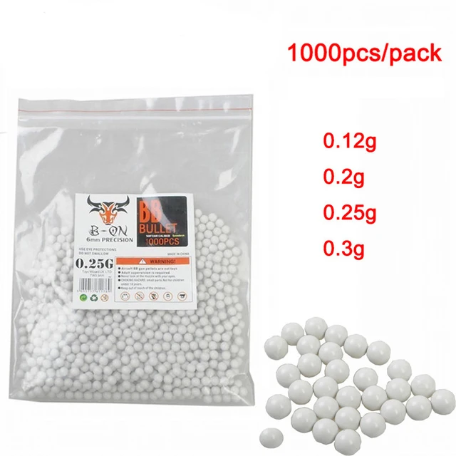 1000pcs/pack Airsoft Paintball BB BBS Bullet Pellets Outdoor Tactical