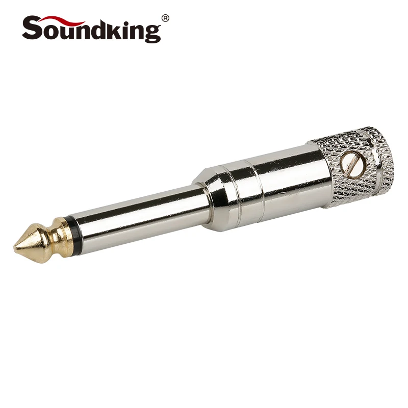 Soundking New Solder free mono 1/4" jack connector 6.35mm plug use for