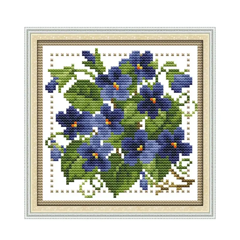 Counted Cross Stitch Kits Mini December Flowers Plant Series