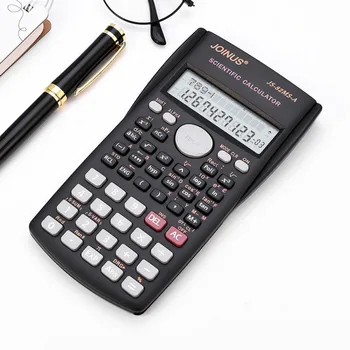 

Portable Handheld Function Calculator Multifunctional Scientific 12-Bit Calculator with Cover JS-82MS-5 Scientific Calculator