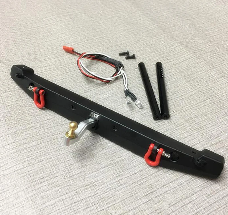 

AL Rear Bumper Metal Back Bumper Bar w/ Light For Traxxas TRX 4 TRX4 TRX-4/Axial Scx10 Scx10-ll 90046 90047 1/10 RC Car Crawlers