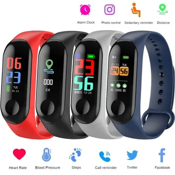 

Smart Fitness Watch Color Screen Heart Rate Blood Pressure Monitor Sport Clock Sleep Tracking Message Reminder Smart Bracelet