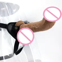 Strap On Dildo Strapless Gay Harness Penis Sex Dildo Marital Intercourse Wearable Realistic Strong Slightly Curved