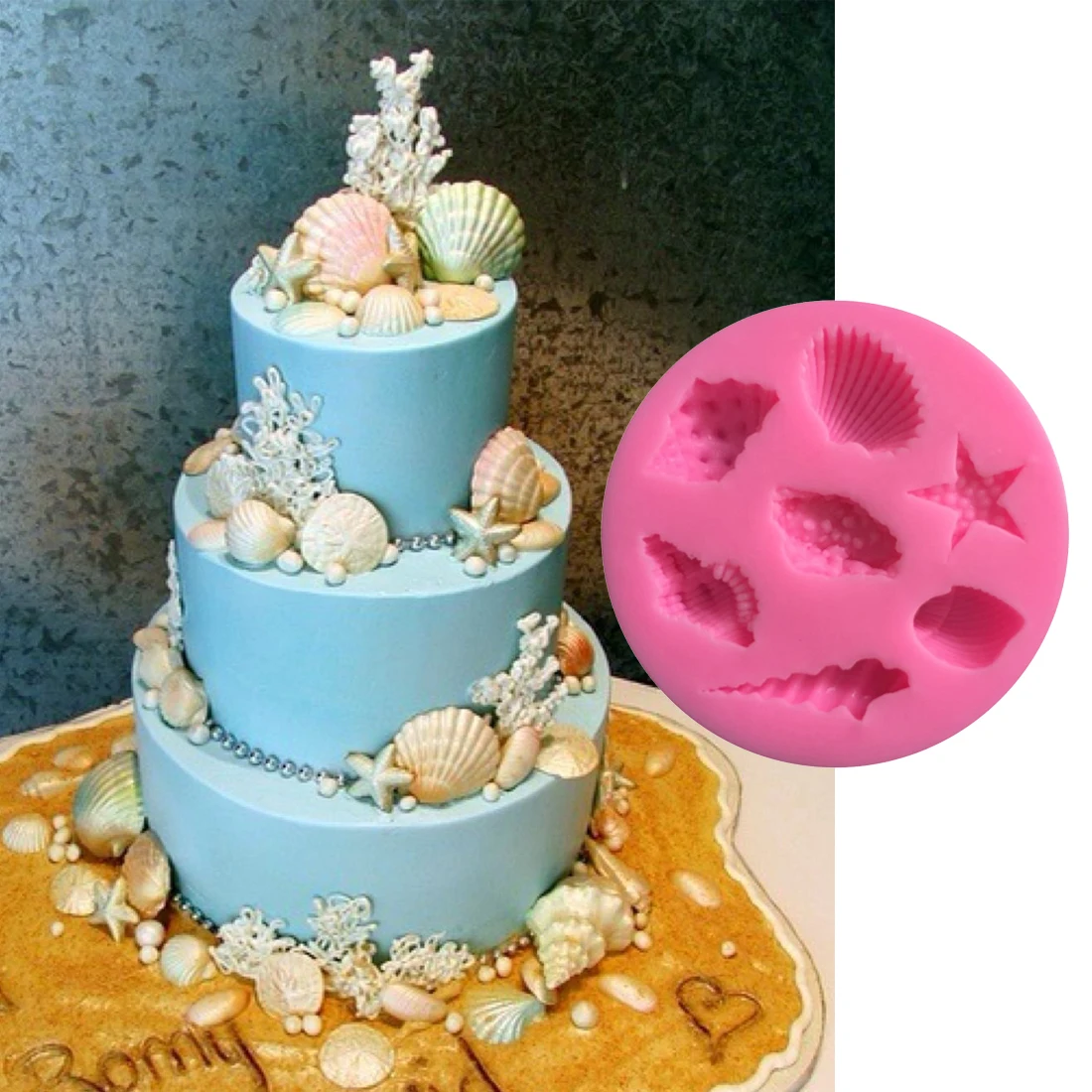 

Ocean Biological Conch Sea Shells Chocolate Cake Silicone Mold DIY Chocolate Mold Kitchen Liquid Cake Tools