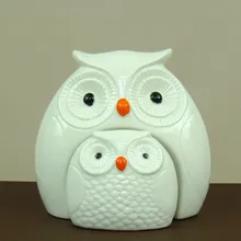 Креативные кружки из фарфора Сова фигурки абстракция керамика мать и Статуя Младенца подарок Декоративного Ремесла на День Матери и день рождения