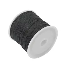 

Black 0.8mm 40m Strong Waxed Nylon Rope Cord String Thread Wire for Beading Bracelet Necklace DIY Jewelry Making Accessories