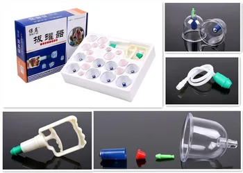 

24 / 12 Cups+ 6 / 8 Acupressure Magnets Point Therapy Medical Chinese Vacuum Body Cupping Massage Therapy Healthy Suction Set