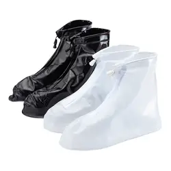 1 пара непромокаемая защитная обувь чехол для обуви унисекс на молнии дождевые Чехлы для обуви с высоким берцем анти-скольжение обувь для