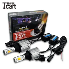 Tcart Auto Ha Condotto Le Lampadine COB DRL Daytime Corsa e Jogging Luce Indicatori di Direzione Anteriori WY21W 7440 Bianco + Giallo Lampade Per Toyota cruiser Prado 150