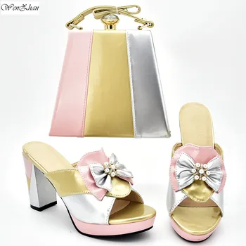 

Fashion Style Italian Women Matching Shoes and Bag Set Young Color African Shoes And Bag To Match For Any Occasion D95-28