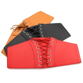 

2017 Wholesale High quality Hot sale Fashion Wide Slimming body belts for women Elastic High Waist Shaping girdle cummerbund