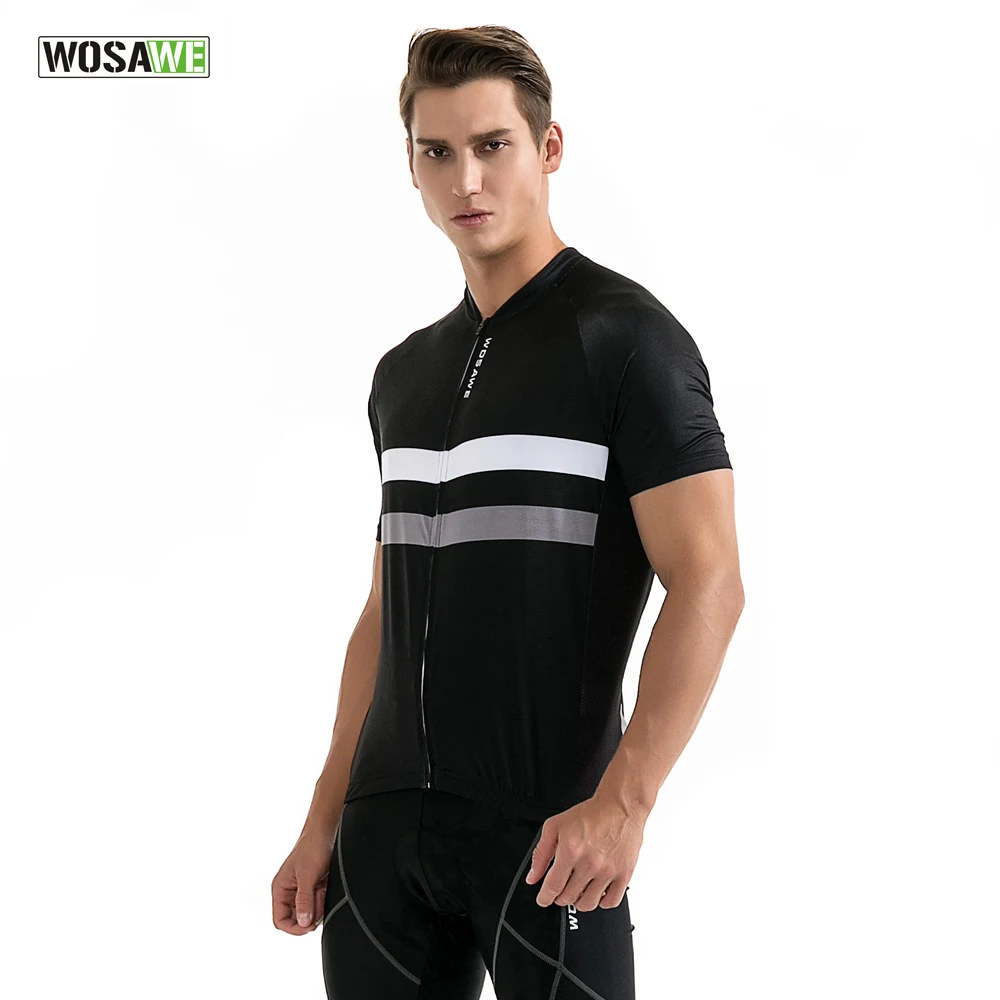 

WOSAWE Men Cycling Jersey Bike Bicycle Short Sleeves Jersey Mountaion Clothing MTB Jersey Shirts T Shirt
