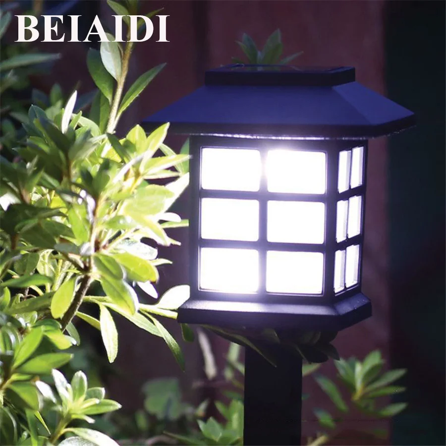 BEIAIDI 4pcs/Lot Solar Lantern Lawn Lamps Outdoor Garden Solar