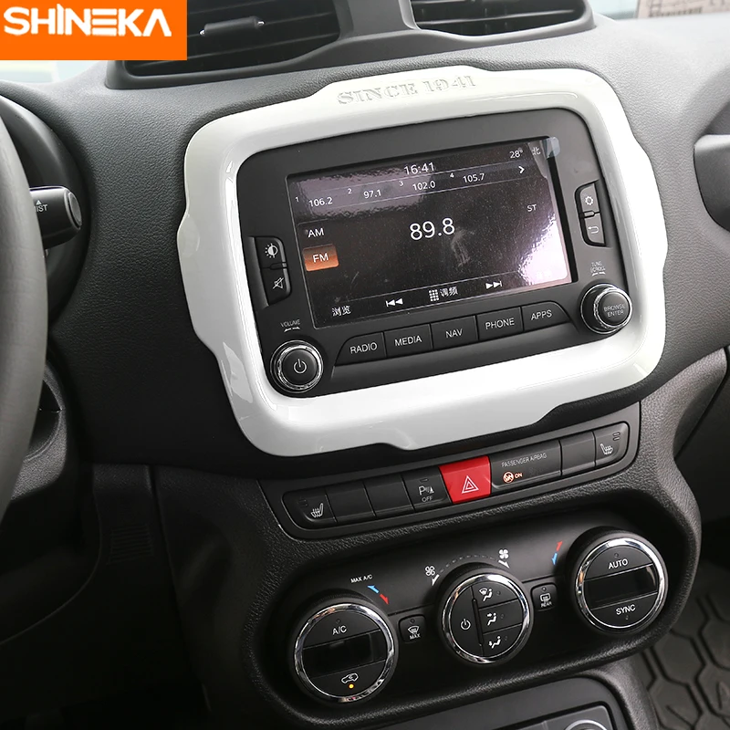 SHINEKA ABS 5 ''экран центральная консоль gps навигационная панель декоративная рамка для Jeep Renegade- автомобильные аксессуары