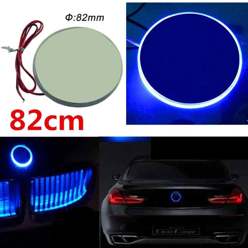 1pc Blue Brilliant 82mm Emblem LED Background Light For BMW 3 5 7 Series X3 X5