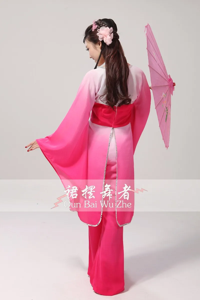 Chinese Classical Dance Costume Fairy culottes stage pink Gradient costume Hanfu elegant dance ancient poetry dance clothing