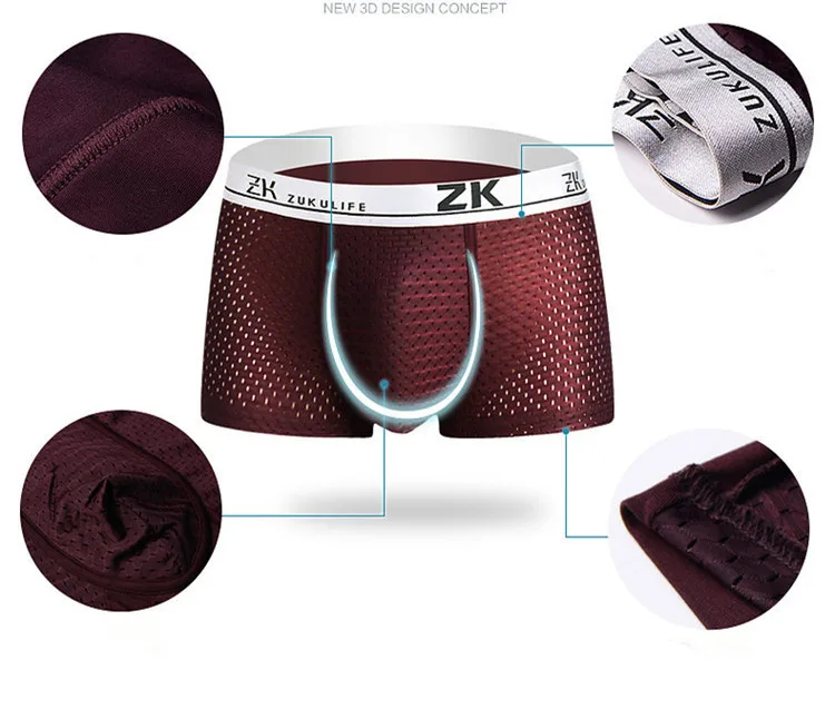 QIZXIM мужское сексуальное 3D нижнее белье с рисунком из мультфильмов боксеры мужские трусы боксеры хлопок модал дышащий шелк светло-голубого цвета боксершорты крутые