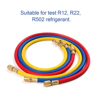 

3Pcs 90CM 1/4 "SAE Automobile Air Conditioner Charging Hoses Tube Pipe Refrigeration R12 R22 R502 3-color A/C Hoses