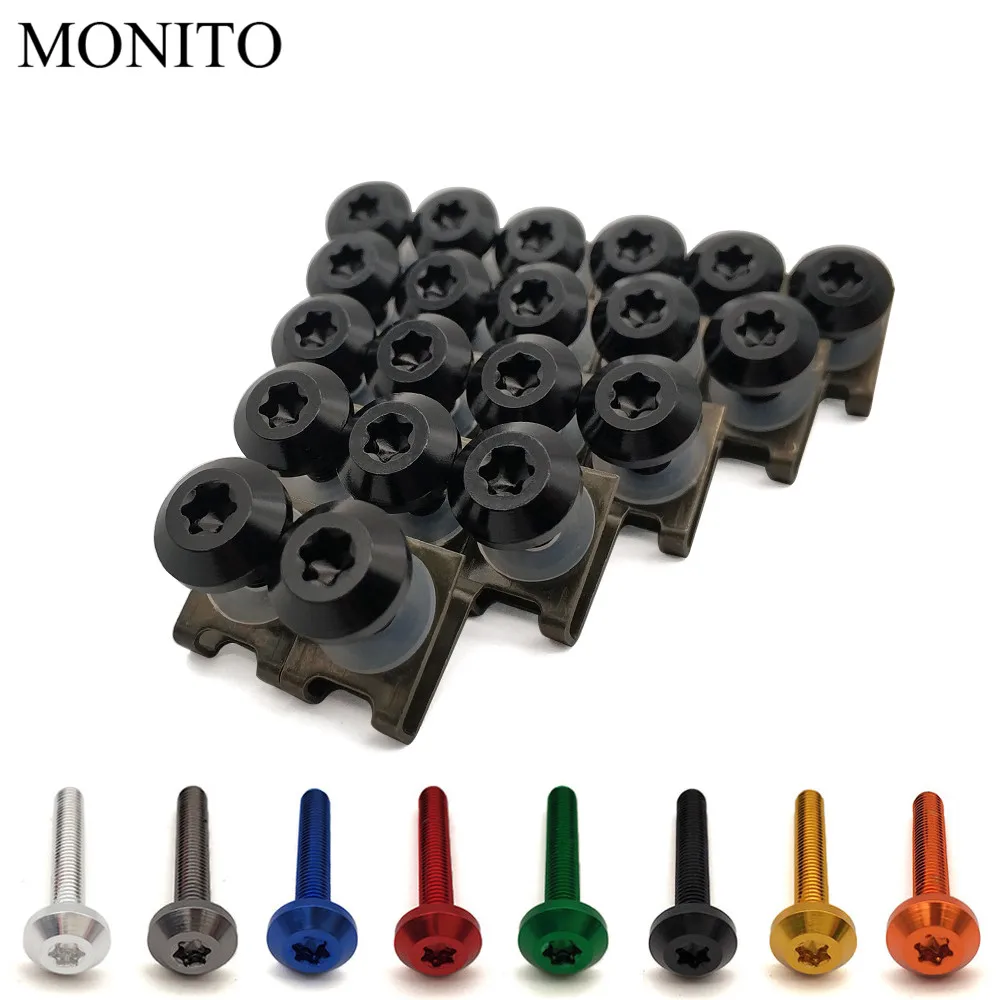

20pcs For KAWASAKI KX65 KX85 KX125 KX250 KX250F KX450F KX100 Motorcycle Custom Fairing Body Bolt Screw Spring Bolts Nuts Kit M6