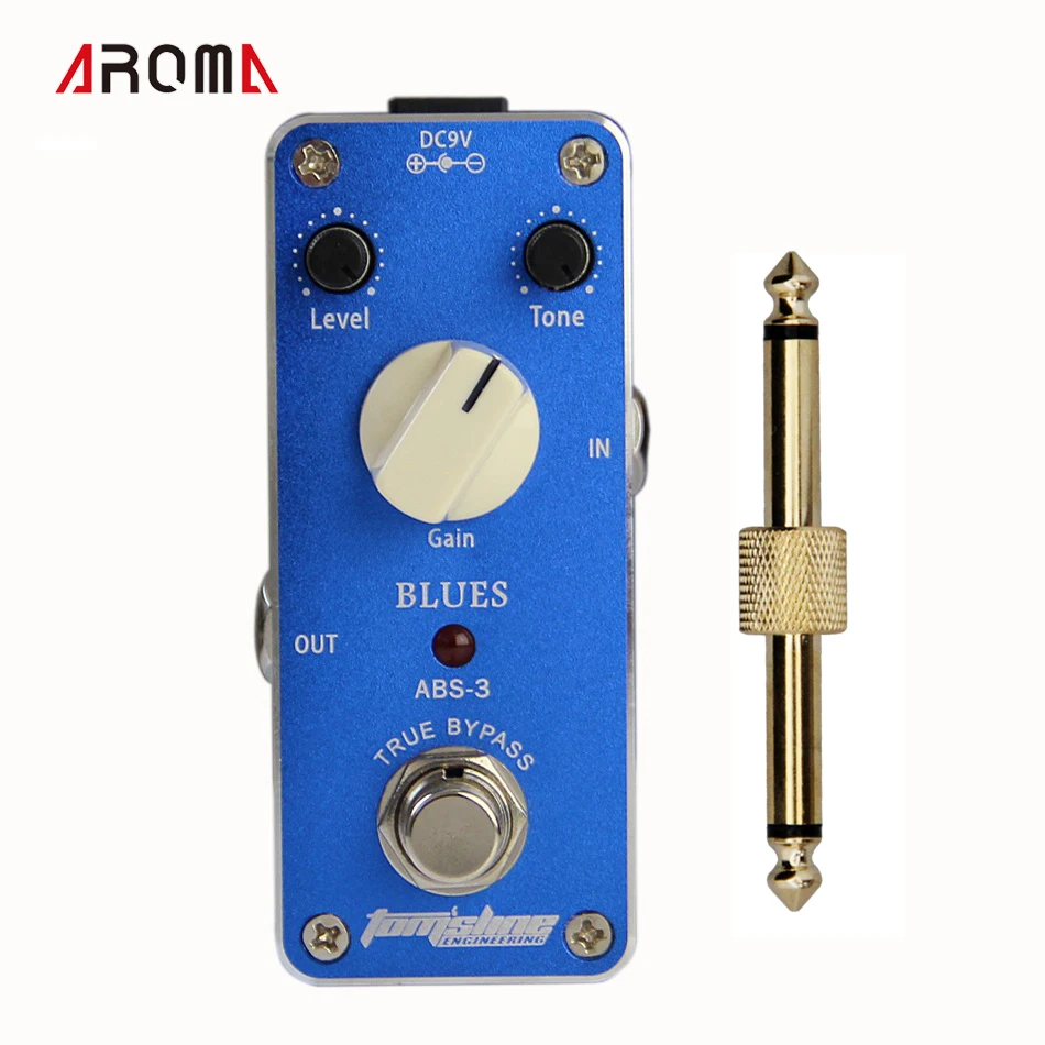 Aroma ABS 3 MINI Effect Pedal/ Blues AC/DC Adapter Jack True bypass +1