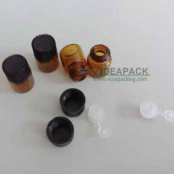 

100pcs1MLmini Amber Glass Bottle, 1CC Amber Sample Vial,Small Essential Oil Bottle