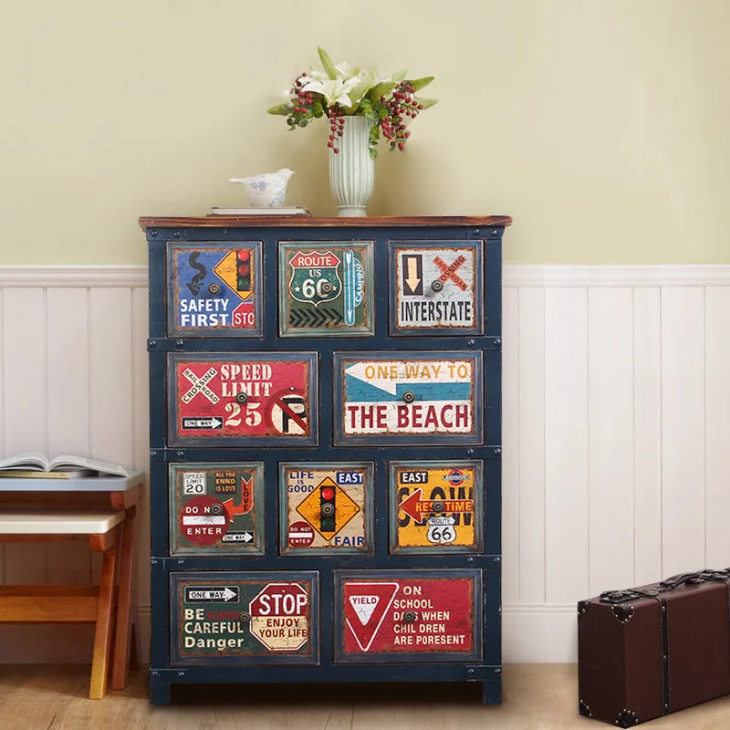  Cabinets Cabinet European Retro Chest Drawers Old Lockers Bedroom Decorative Cabinets Cabinets Home - 32852900304