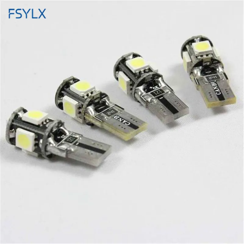 5 шт. Автомобильные светодиодные лампы T10 Canbus W5W 5SMD 5050 501 168 T10|5050 canbus|car reading lightcar light |