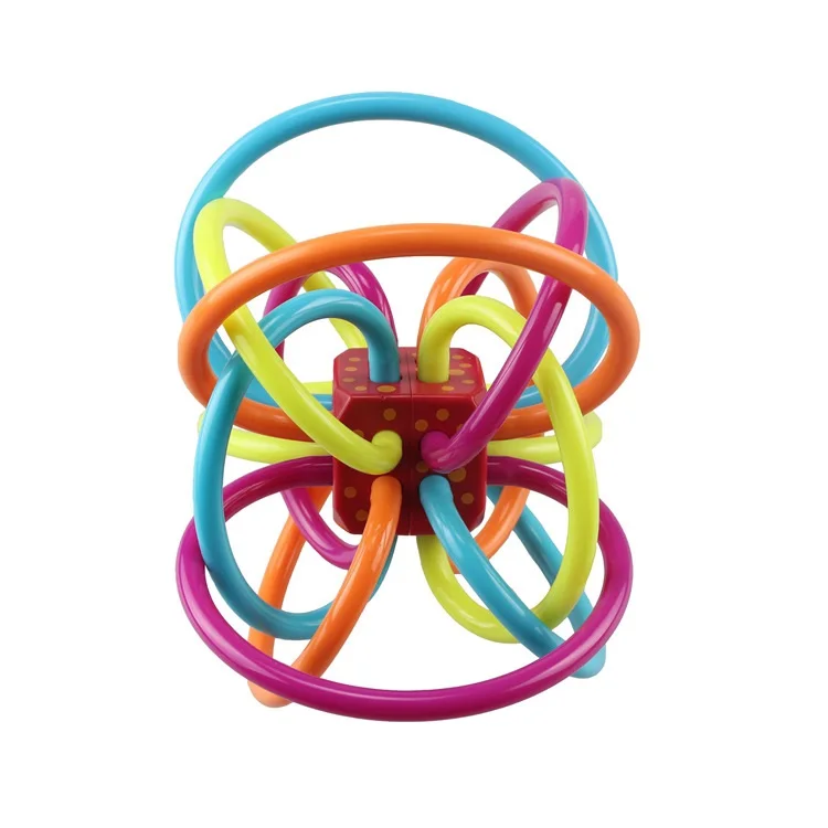 

Manhattan Baby Toy Fun Loud Bell Ball Baby ball toy rattles Develop Baby Intelligence Baby Grasping toy Plastic Hand Bell