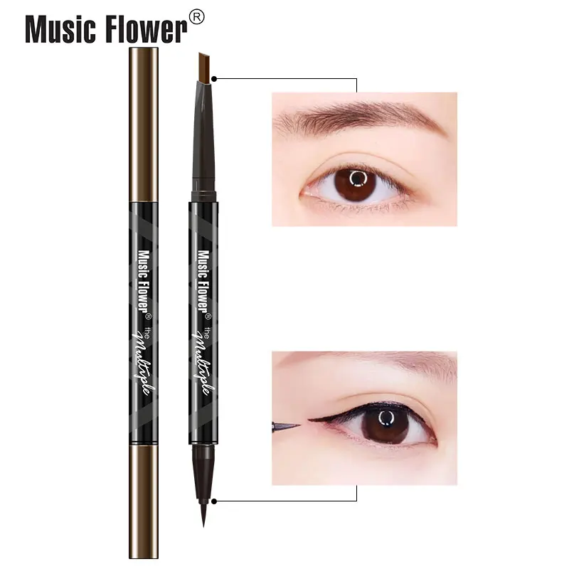Music Flower 2 в 1 Автоматическая ручка для бровей натуральная косметика долговечная анти-пот анти-масло Женская макияж ручка дропшиппинг