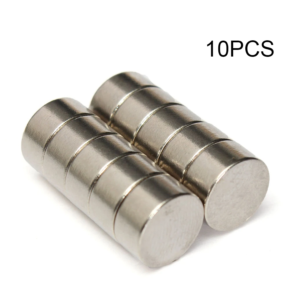 

10pcs Multi-use 10x5mm N50 Strong Round Disc Rare Earth Neodymium Magnety for Refrigerator DIY Craft Scientific