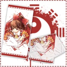 Аниме JK Hakurei Reimu косплэй пляжные уход за кожей лица для ванной полотенца мультфильм девушка TouHou проект Facecloth мочалка мягкие