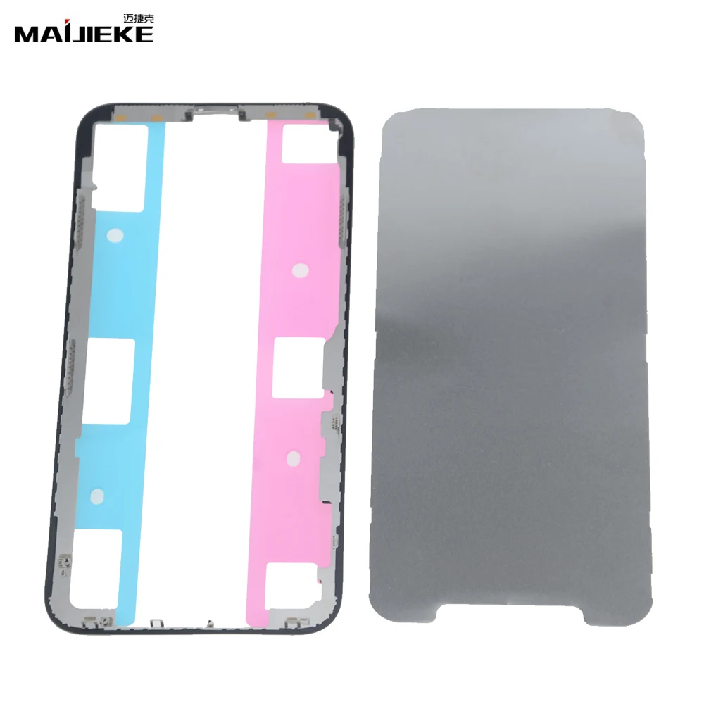 2PCS Original LCD Screen Middle Frame for iPhone X Mid Bezel Bracket With Adhesive Sticker Replacement