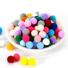 Pompon en peluche 15mm 20mm 25mm doux Pompones moelleux boules en peluche Pom Poms Furball bricolage artisanat matériel de désherbage décor à la maison