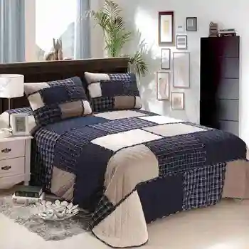 American British lattice plaid плед style 3pcs patchwork quilt full/queen size bed cover/bedspread free shipping bubu
American British lattice plaid плед style 3pcs patchwork quilt full/queen size bed cover/bedspread free shipping bubu