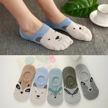5 пар, женские короткие носки с милыми животными, милые хлопковые женские носки с героями мультфильмов, повседневные короткие носки со звездами