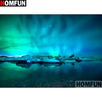 

HOMFUN Full Square/Round Drill 5D DIY Diamond Painting "Green water" Embroidery Cross Stitch 5D Home Decor Gift A14100