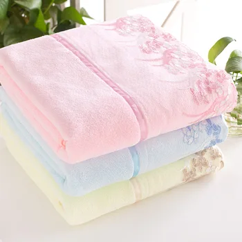 

Bath Towel Beach Adult Bathroom Shower Toalla Embroidered Microfiber 70*140 Grinding thicken edge Quick-drying