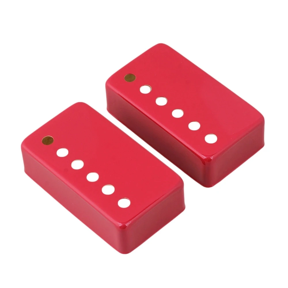 2PCS 7x3.8x2cm Red Metal Electric Guitar Humbucker Pickup Coversin