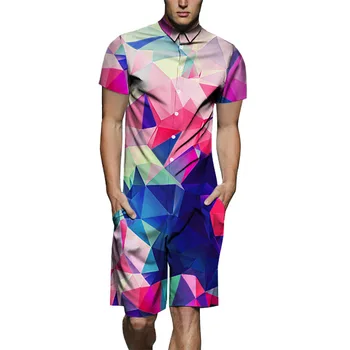 

New 3D print Hawaiian fashion top Shirts high-grade Casual Men Europe Size convenient jumpsuits Short Sleeve Soft Shirt