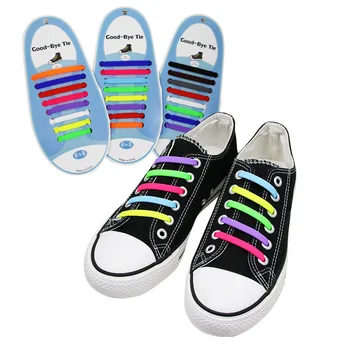 

16pcs/lot Elastic Silicone Shoelaces for Shoes Special Shoelace No Tie Shoe Laces for Men Women Lacing Shoes Rubber Zapatillas