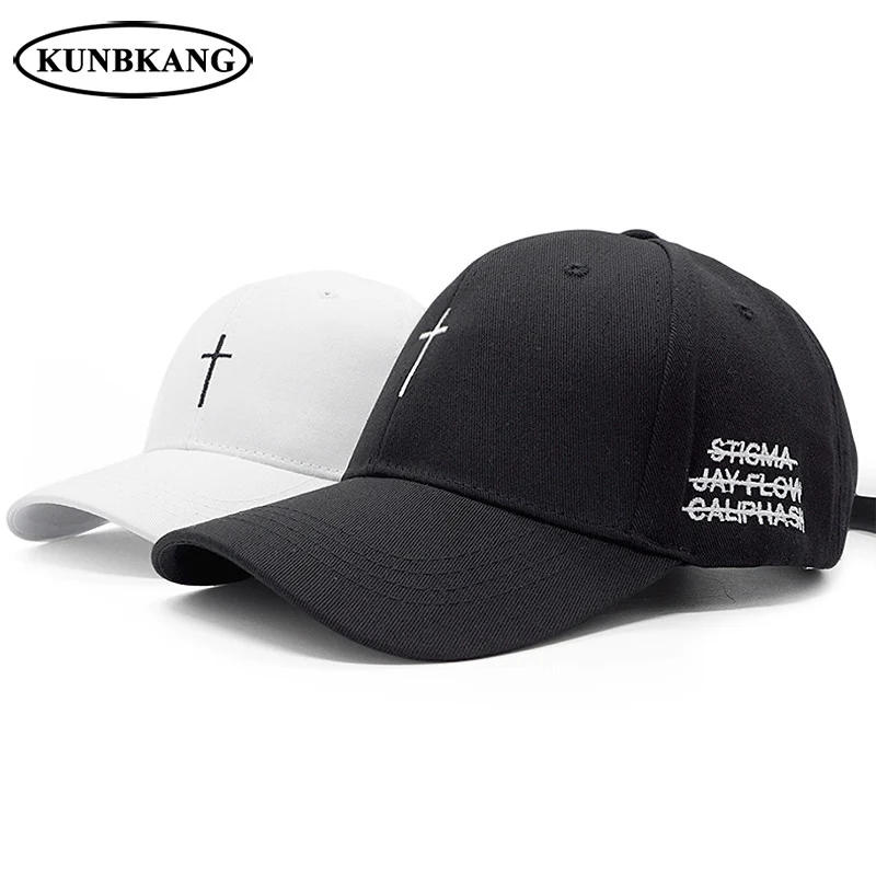 

New Classic Cross Baseball Cap Cotton Letter Embroidery Belt Snapback Hat Hip Hop Jesus God Cap Men Women Summer Casual Dad Hat