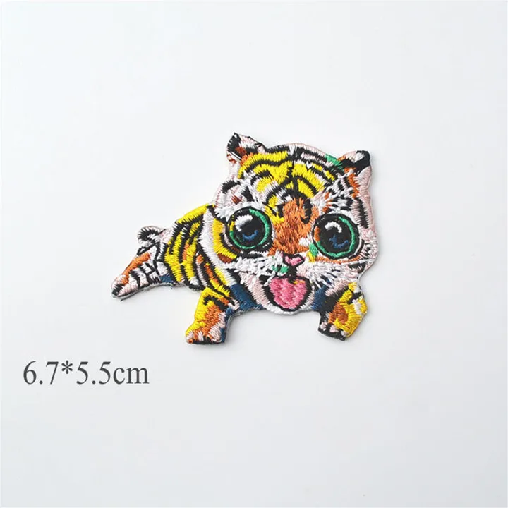 12 PF Animal Panda Patch Cartoon Embroidered Patches For Clothing Stripes for Clothes Kids Dress Badge Applique Applications TB179