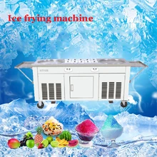 Коммерческий желато роликовый рулон жареная посудомоечная машина для крем двойного действия 2pan роликовая сковорода машина для мороженого